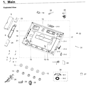 Body Diagram and Parts List for NA36K6550TS AA-0000 Samsung Cooktop