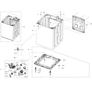 Frame Diagram and Parts List for WA45H7000AP A2-0000 Samsung Washer