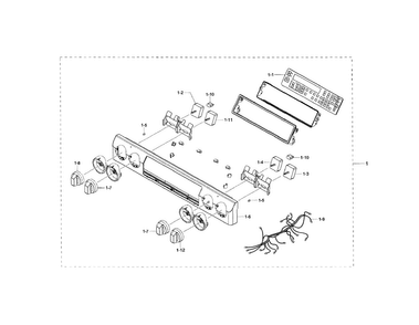 Part Location Diagram of DG94-00906C Samsung Dial Knob Assembly