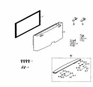 Door Freezer Diagram and Parts List for RF260BEAESR AA-0002 Samsung Refrigerator