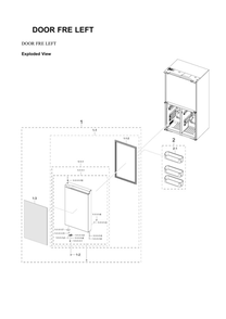 Part Location Diagram of DA93-00943F Samsung Assy door sub-fre left door module