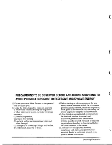 Precautions Diagram and Parts List for MW6470W XAA Samsung Microwave