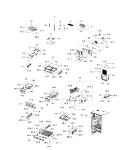Part Location Diagram of DA61-05875B Samsung Vegetable Drawer Case (Right)