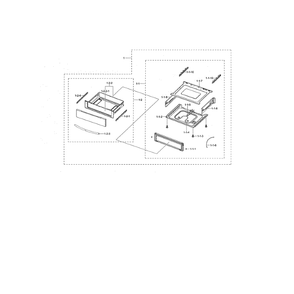 Drawer Assembly Diagram and Parts List for NE599N1PBSR AC-00 Samsung Range