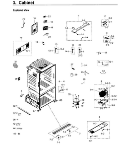 Cabinet Diagram and Parts List for RF26J7500SR AA-0002 Samsung Refrigerator
