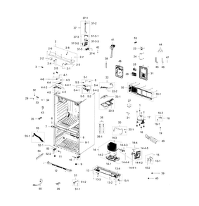 Part Location Diagram of DA97-07571F Samsung Assembly TOP-TABLE;AW2,CREAM