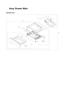 Main Drawer Assembly Diagram and Parts List for NX58M6630SG AA-00 Samsung Range