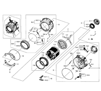 Part Location Diagram of DC97-15917B Samsung Tub