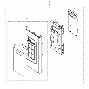 Assembly Control Box Diagram and Parts List for ME16K3000AS (AA)(0002) Samsung Microwave