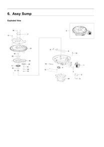 Sump Assembly Diagram and Parts List for DW80R5061UT AA-00 Samsung Dishwasher