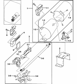 Heater Assy Diagram and Parts List for DV316LGW XAA-0000 Samsung Dryer