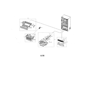 Freezer Diagram and Parts List for RF28NHEDBSG AA-00 Samsung Refrigerator