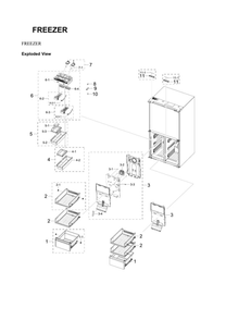 Freezer Parts Diagram and Parts List for RF29A967512 AA-00 Samsung Refrigerator
