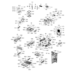 Part Location Diagram of DA97-11283D Samsung Water tank