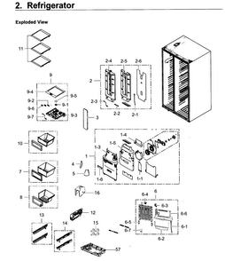 Part Location Diagram of DA62-04735A Samsung Insulation