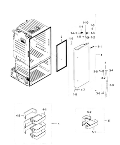 Fridge Door R Diagram and Parts List for RF28HFEDBSR AA-0007 Samsung Refrigerator