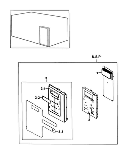 Part Location Diagram of DE34-00304H Samsung Membrane Switch