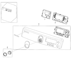 Control Panel Diagram and Parts List for DV448AGE XAA-0000 Samsung Dryer
