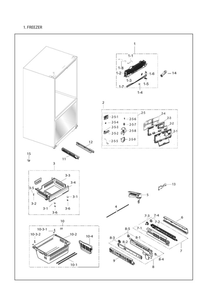 Part Location Diagram of DA61-08813B Samsung Rail slide-low left