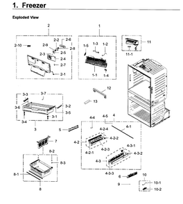 Freezer Diagram and Parts List for RF28JBEDBSG AA-0005 Samsung Refrigerator