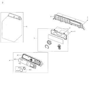 Part Location Diagram of DC64-03071C Samsung Window panel