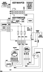 Wiring  Information Diagram and Parts List for AW1801B XAA Samsung Air Conditioner