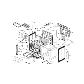 Main Assembly Diagram and Parts List for NX58F5300SS AA-01 Samsung Range