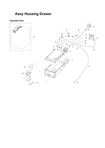 Drawer Housing Assembly Diagram and Parts List for WF331ANR XAA-03 Samsung Washer