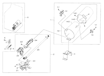 Duct & Burner Diagram and Parts List for DV48H7400GW A2-0000 Samsung Dryer