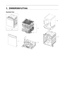 Main Unit Assembly Diagram and Parts List for DW80R5061UT AA-00 Samsung Dishwasher