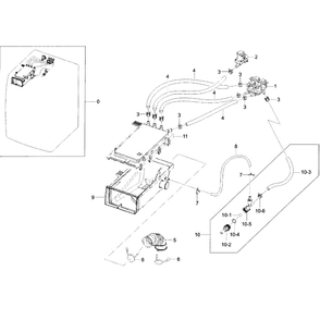 Housing Drawer Diagram and Parts List for WF45H6100AP A2-00 Samsung Washer
