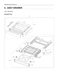 Drawer Assembly Diagram and Parts List for NE63A6511SS AA-00 Samsung Range