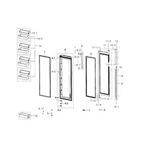 Part Location Diagram of DA97-15259A Samsung Assembly GASKET;FSR-SHIFT,GR