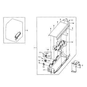 Heater Assembly Diagram and Parts List for DV457EVGSGR AA-0F Samsung Dryer