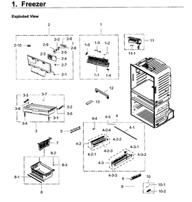 Freezer Diagram and Parts List for RF28JBEDBSR AA-0003 Samsung Refrigerator