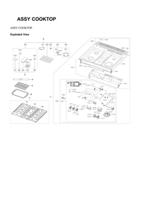 Part Location Diagram of DG94-03484C Samsung Assy cooktop