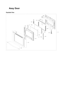 Door Assembly Diagram and Parts List for NE58F9500SS AA-03 Samsung Range
