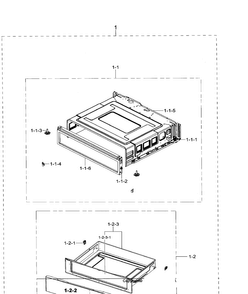 Drawer Diagram and Parts List for NE59J7630SB AA-0002 Samsung Range