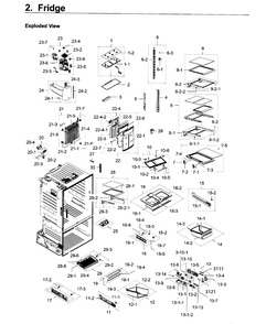 Part Location Diagram of DA67-04063A Samsung Refrigerator shelf