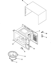 Body/cavity/elements Diagram and Parts List for WW600 XAA Samsung Microwave