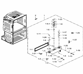 Flexzone Door Diagram and Parts List for RF28HMEDBWW AA-0007 Samsung Refrigerator