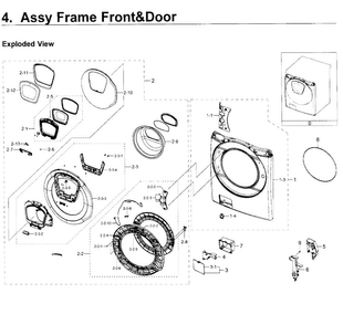 Part Location Diagram of DC63-01264F Samsung Cover Filter