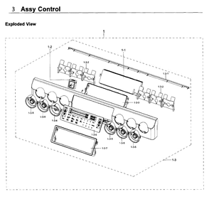 Control Diagram and Parts List for NX58K9500WG AA-0000 Samsung Range