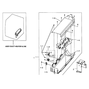 Heater Assembly Diagram and Parts List for DV448AEP XAA-02 Samsung Dryer