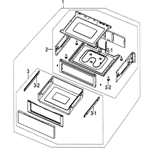 Drawer Diagram and Parts List for FTQ352IWUW XAA-00 Samsung Range