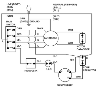 Wiring Information Diagram and Parts List for AW0800A XAA Samsung Air Conditioner