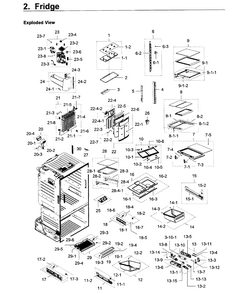 Fridge Diagram and Parts List for RF28HDEDPBC AA-0006 Samsung Refrigerator