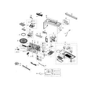 Part Location Diagram of DE94-03275B Samsung Assembly PANEL OUTER;MD4,WHI