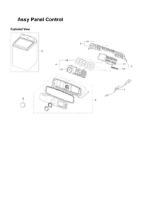 Control Panel Assembly Diagram and Parts List for WA45H7000AW AA-11 Samsung Washer