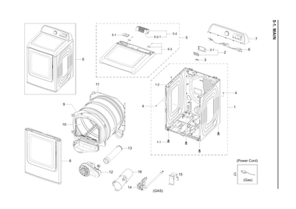 Part Location Diagram of DC94-10280A Samsung Assy pcb manual
